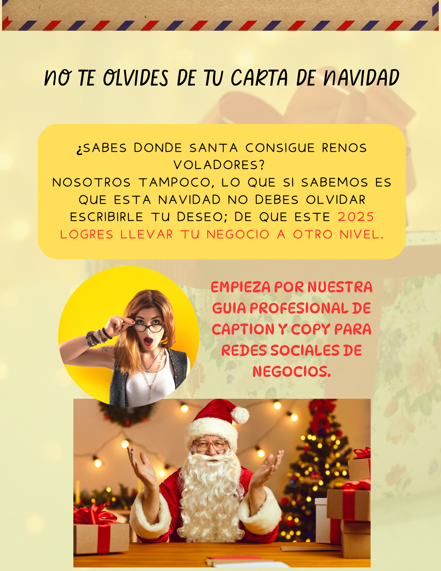 red snowflakes holiday flyer